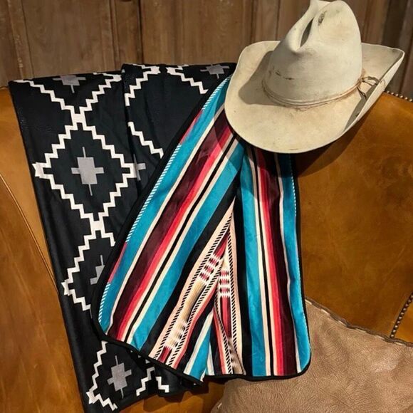 Ultra Soft Western Blanket Womens Serape County Night’s Double Sided Lap Throw - Picture 1 of 2